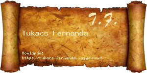 Tukacs Fernanda névjegykártya